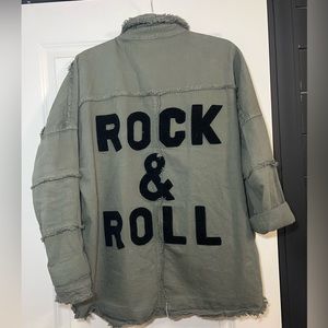 ROCK & ROLL oversized button up top/jacket